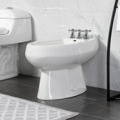 Bidet Faucet, Heirloom, Three-Handle Vertical Spray in Polished Chrome