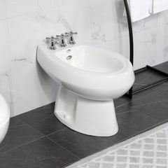 Bidet Faucet, Heirloom, Three-Handle Vertical Spray in Polished Chrome
