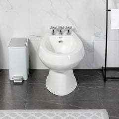Bidet Faucet, Heirloom, Three-Handle Vertical Spray in Polished Chrome