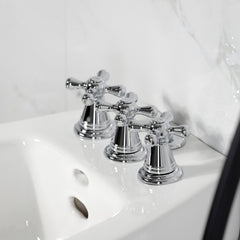 Bidet Faucet, Heirloom, Three-Handle Vertical Spray in Polished Chrome
