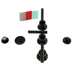 Bidet Faucet, Kaiser, Three-Handle Vertical Spray in Matte Black