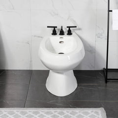 Bidet Faucet, Kaiser, Three-Handle Vertical Spray in Matte Black