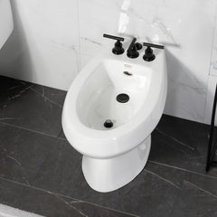 Bidet Faucet, Kaiser, Three-Handle Vertical Spray in Matte Black