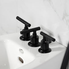 Bidet Faucet, Kaiser, Three-Handle Vertical Spray in Matte Black