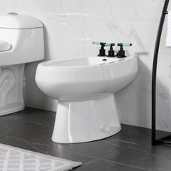 Bidet Faucet, Kaiser, Three-Handle Vertical Spray in Matte Black