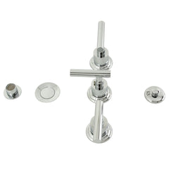 Bidet Faucet, Manhattan, Three-Handle Vertical Spray in Polished Chrome