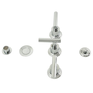 Bidet Faucet, Manhattan, Three-Handle Vertical Spray in Polished Chrome