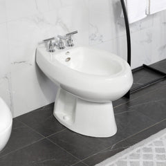 Bidet Faucet, Manhattan, Three-Handle Vertical Spray in Polished Chrome