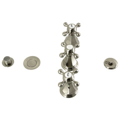 Bidet Faucet, Metropolitan, Three-Handle Vertical Spray in Brushed Nickel