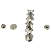 Bidet Faucet, Metropolitan, Three-Handle Vertical Spray in Brushed Nickel