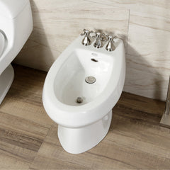 Bidet Faucet, Metropolitan, Three-Handle Vertical Spray in Brushed Nickel
