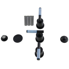 Bidet Faucet, Verona, Three-Handle with Brass Pop-Up in Matte Black