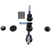 Bidet Faucet, Verona, Three-Handle with Brass Pop-Up in Matte Black