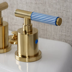 Bidet Faucet, Verona, Three-Handle with Pop-Up Drain in Brushed Brass