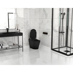 Bidet Toilet, Echo, Elongated, Comfort Height, Floor Mounted, Matte Black