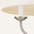 Fabric | close view of the linen-blend shade weave and a brushed-nickel arm
