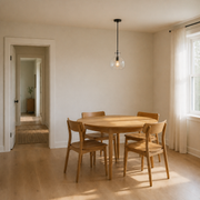 Scale | the pendant beside a full doorway showing its true small size