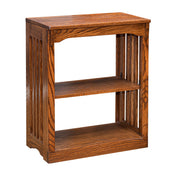 Bookcase, 1 Shelf Tier, Solid Oak in Brown