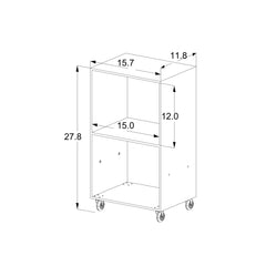 Bookcase, 2 Shelves, Clear Acrylic Frame
