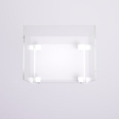 Bookcase, 2 Shelves, Clear Acrylic Frame