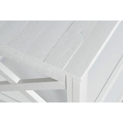 Bookcase, 2 Shelves, Solid Wood, White Finish