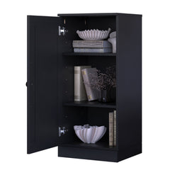 Bookcase, 3 Shelves, Black Solid Pine with Adjustable Shelves