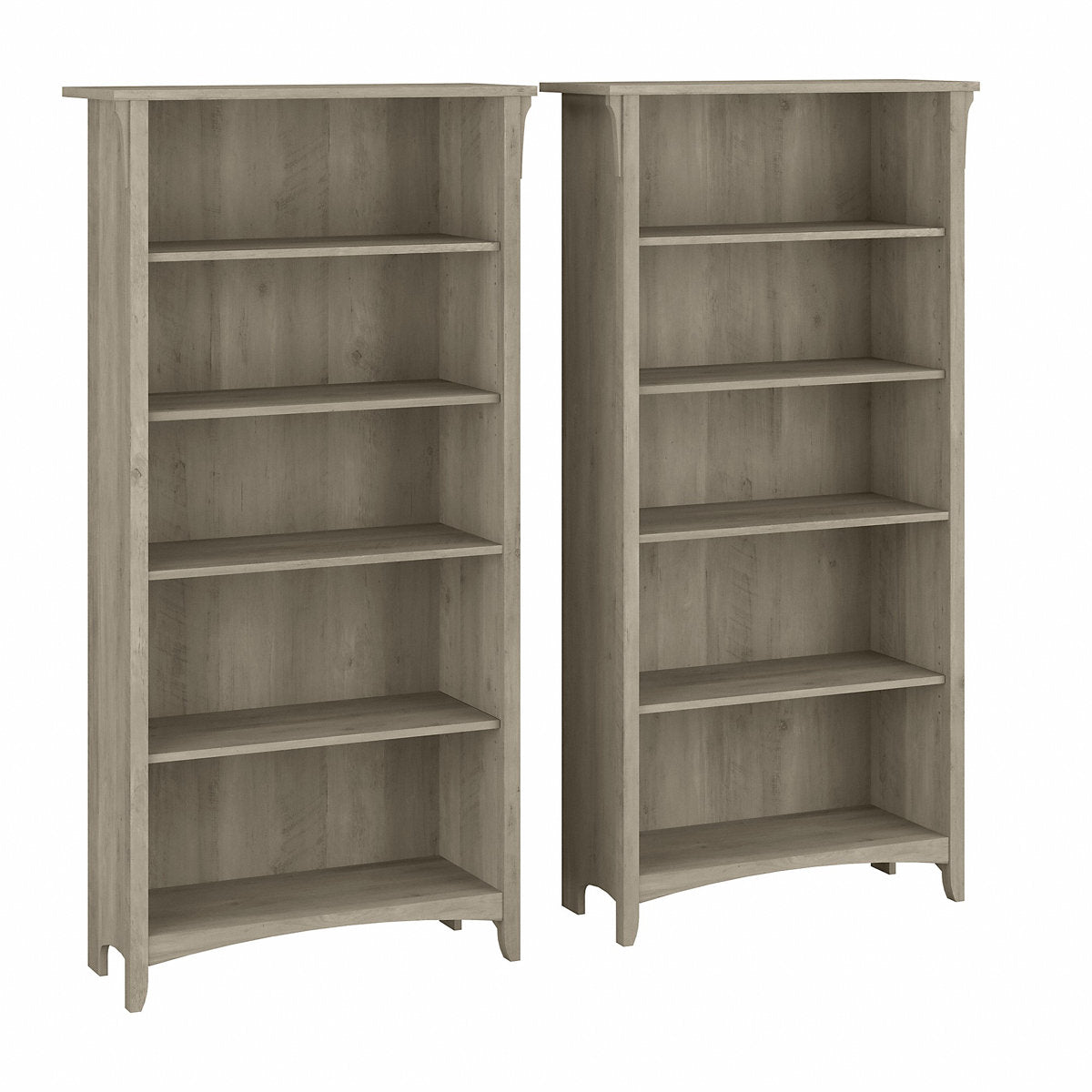 Bookcase, 5 Shelf, Laminate Over Engineered Wood with Adjustable Shelves