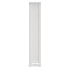 Bookcase, 5 Shelf, White Wood with Angled Top
