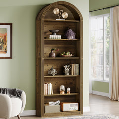 Bookcase, 6 Shelves in Brown Manufactured Wood