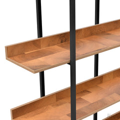 Bookcase, Open Design with Steel Frame and Manufactured Wood Shelves