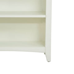 Bookcase with 2 Shelves in Ivory Painted Wood