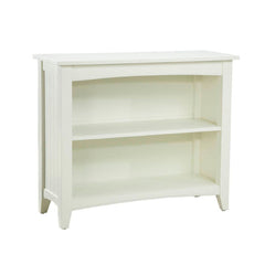 Bookcase with 2 Shelves in Ivory Painted Wood