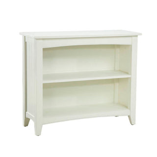 Bookcase with 2 Shelves in Ivory Painted Wood