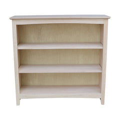 Bookcase with 3 Shelves in Unfinished Solid Wood