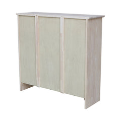 Bookcase with 3 Shelves in Unfinished Solid Wood