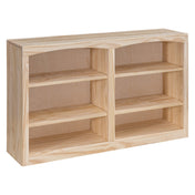 Bookcase with 4 Adjustable Shelves in Unfinished Solid Pine