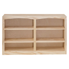 Bookcase with 4 Adjustable Shelves in Unfinished Solid Pine