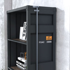 Bookcase with 4 Shelves and Steel Frame
