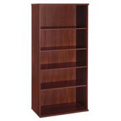 Bookcase with 5 Shelves and Manufactured Wood Frame in Cherry
