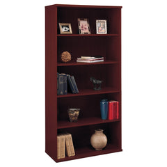 Bookcase with 5 Shelves and Manufactured Wood Frame in Cherry