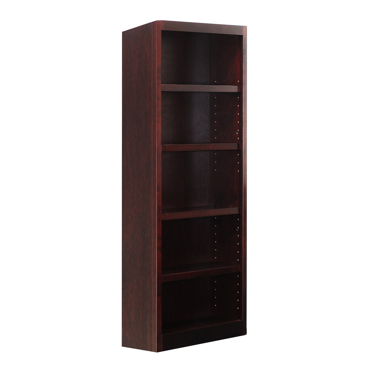 Bookcase with 5 Shelves in Cherry Finish