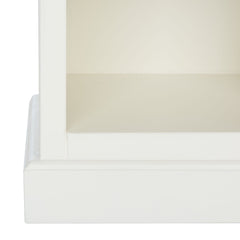 Bookcase with 5 Shelves in White Solid Wood