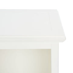 Bookcase with 5 Shelves in White Solid Wood