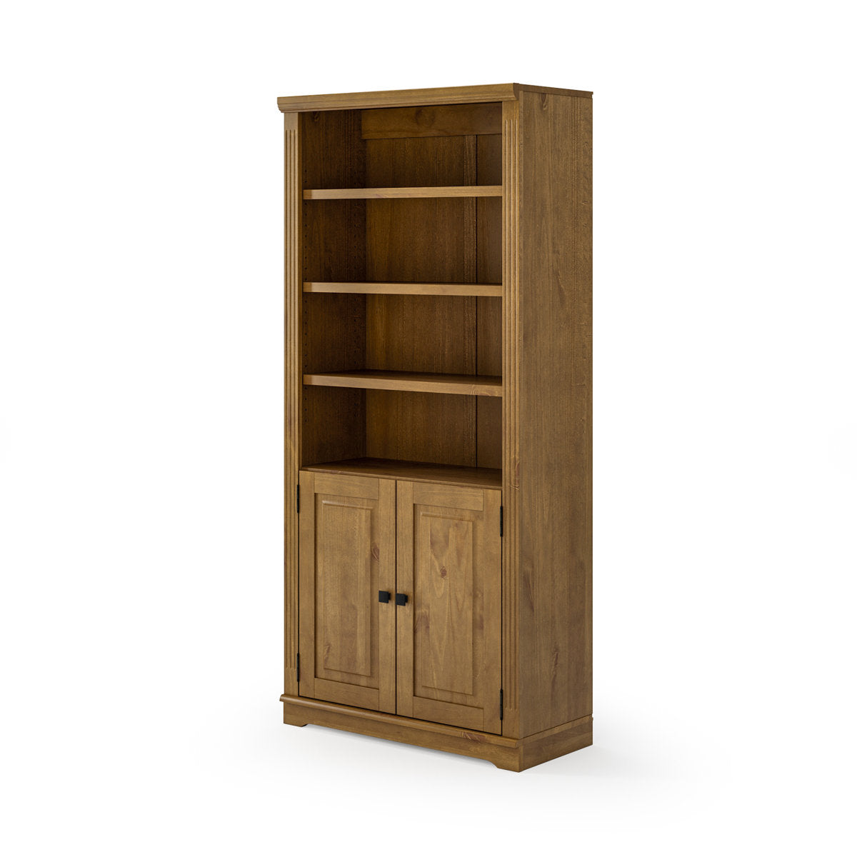 Bookcase with 6 Shelves, Solid Wood in Mocha