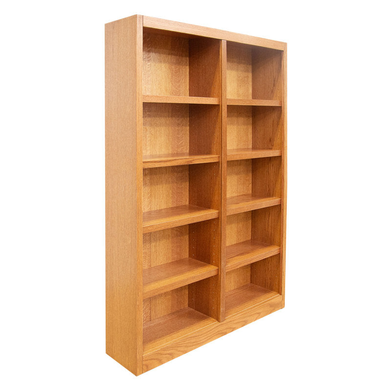 Bookcase with Adjustable Shelves, Dry Oak Finish