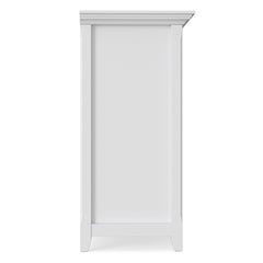 Bookcase with Cube Storage in White Solid Wood
