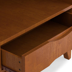 Bookcase with Drawer and Four Shelves, Solid Wood