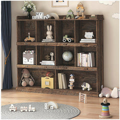 Bookcase with Melamine Finish in Espresso Manufactured Wood