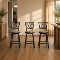 Scale | all three stools against a full window in the plaster dining room, true size