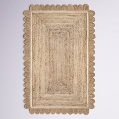Braided Area Rug, 7 ft 6 in x 9 ft 6 in with Ivory and Brown